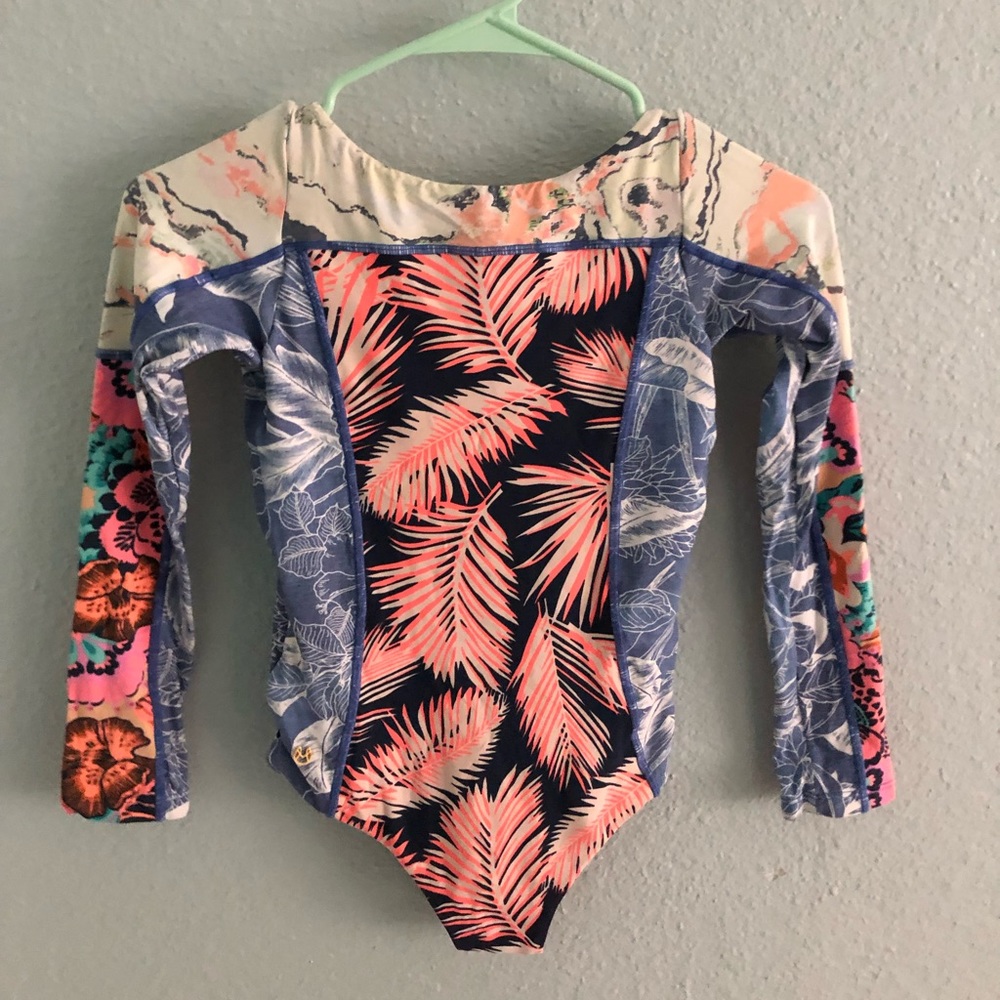 Maaji Kids one piece long sleeve swimsuit